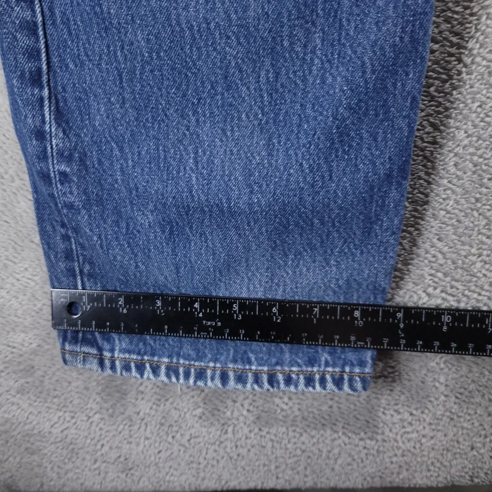 Levis 501 Jeans Mens 36x32 Blue Regular Straight Medium Wash Denim Button Fly